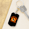thumbnail image 6 of Deer Hunting Tourism Hunter'S Keychain Stainless Steel or 18k Gold Dog Tag Keyring, 6 of 10