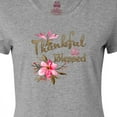 thumbnail image 4 of Inktastic Thankful and Blessed Inspirational Saying with Pink Flowers Women's T-Shirt, 4 of 5