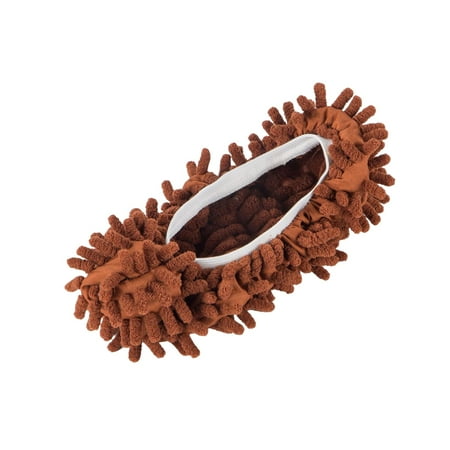 

10Pcs Chenille Slippers Microfiber Washable Reusable Lazy Slippers Shoes Coffee