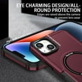 thumbnail image 4 of for iPhone 11 Case, Military Grade Drop Protection,Skin-Friendly Compatible with MagSafe Silicone & PC Double Layer Protection Shockproof Cover For iPhone 11, winered, 4 of 11