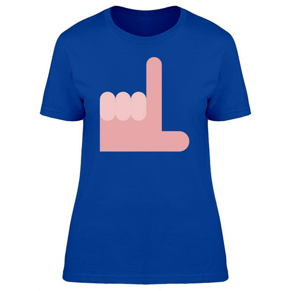 Loser Sign Doodle Hand T-Shirt Women -Image by Shutterstock, Female XX-Large
