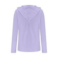 thumbnail image 6 of Fanxing Women UPF50+ Long Sleeve Shirts UV Protection Lightweight Sun Hoodie Hiking Workout Tops Quick Dry Outdoor Purple,L, 6 of 9