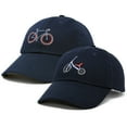thumbnail image 4 of DALIX Father Son Bicycle Tricycle Matching Ball Cap Embroidered Hat Set in Navy Blue, 4 of 7