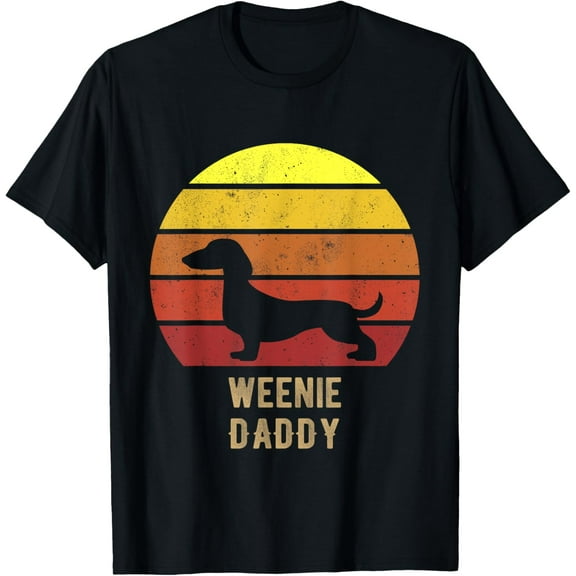 Weenie Daddy Funny Dachshund Lover Weiner Dog Pet Owner T-Shirt