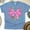 CarolinaBlue, variant on Maestra T-Shirt for Women, Cute Rainbow Pencil Teacher Tee with Pink Bow, Gold, Size M