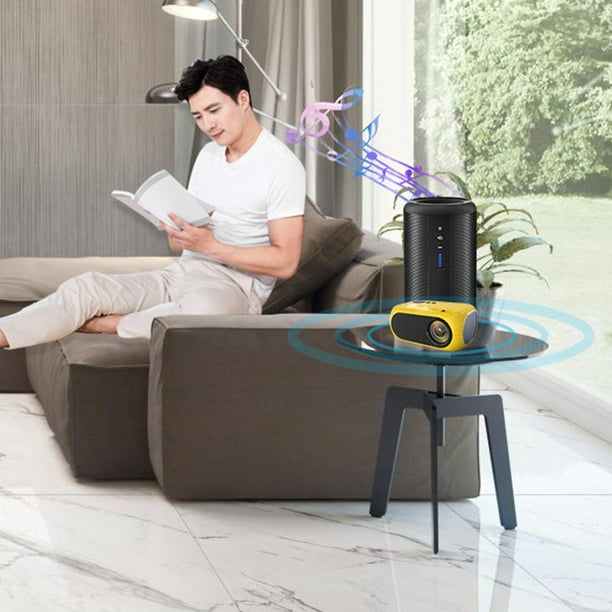 (Especificaciones de EE. UU.) Miniproyector portátil LED HD 1080P, tarjeta enchufable de disco U, proyector de video HD para el hogar