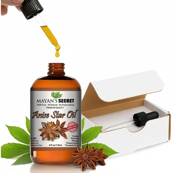 Mayan's Secret Anise Star Essential Oil 4 oz for Diffuser, Home & DIY Use