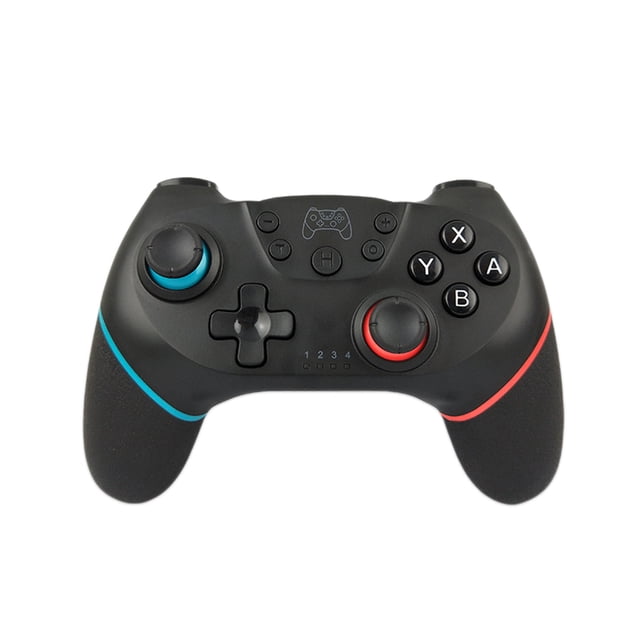 Reemplazo de la consola del controlador del joystick del juego del gamepad inalámbrico Bluetooth para Switch Pro con mango de 6 ejes, azul rojo AweSitey EL2677-01B