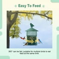 Luniquz Outdoor Metal Wild Birds Feeder, Retractable Hanging Bird Seed