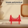 thumbnail image 4 of Puente de vías de tren de madera, accesorios, modelo de madera de dos pisos, divertidos juguetes ferroviarios para niños, para jugar en casa y en la escuela, 4 of 7