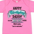 thumbnail image 4 of Inktastic Happy Birthday, Daddy Best Ever in Blue Boys or Girls Baby Bodysuit, 4 of 5