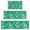 Green Christmas Snowman, variant on Light Blue Christmas House and Tree Pattern Kitchen Rugs Sets Of 3,Kitchen Runner Rugs Non Skid Washable,Decorative Kitchen Floor Mats for Kitchen,Sink,Laundry,17"x30" 17"x47" 17"x59"