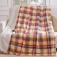 thumbnail image 5 of MEUDYT Electric Heated Blanket for Adult, 50.1"x60.1" Soft Flannel Heating Blanket with 10 Heating Levels & 8 Hours Auto Off，Brown Plaid, 5 of 6