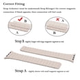 thumbnail image 5 of INI Compatible with Apple Watch Band Magnetic Leather Strap For Serious 7 6 5 4 3 2 1 SE Size 45mm 44mm 42mm Wrist 6.5 to 8.5 Inch Better Than Loop and Link, 5 of 5
