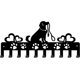 thumbnail image 4 of Llavero de pared con diseño de gato negro, 6 estilos, 10 ganchos, organizador de metal personalizado con diseño de animales de granja., 4 of 9