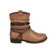 thumbnail image 2 of New Women Bumper Cosmo-06 Leatherette Round Toe Belted Slouch Moto Boot Size, 2 of 5