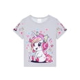 thumbnail image 4 of QEFJNO Kids Girls Pajamas Set 2 PCS Short Sleeve Top and Shorts Pants for Toddler Girls Unicorn Pjs Size 3-12Y, 4 of 15