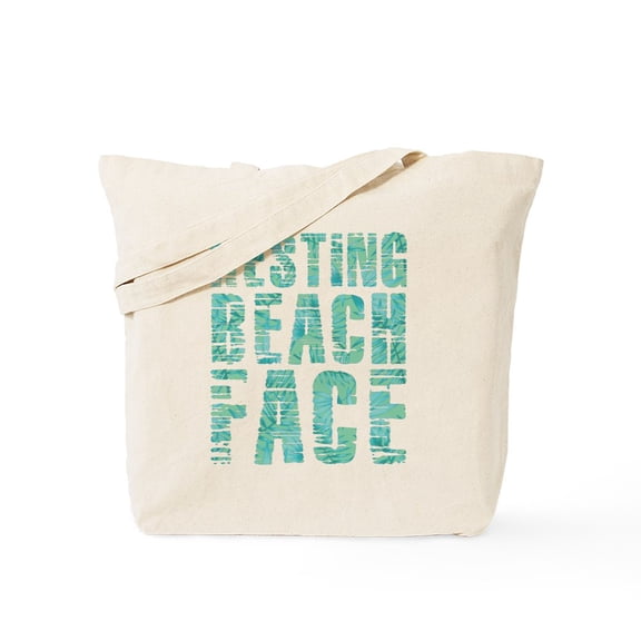 CafePress - Resting Beach Face Print Tote Bag - Unisex Canvas Tote Bag, Beige, 1-Piece