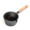 thumbnail image 2 of Padena de derretimiento de mantequilla sin palo con boquilla de aceite caliente sartén de madera sartén de hierro fundido para verter leche de leche, 2 of 8
