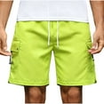thumbnail image 2 of Ndbuld Men's Hiking Shorts Quick Dry Outdoor Cargo Fishing Tactical Shorts Men's Summer Solid Color Workwear Shorts Loose Plus Size Casual Pants Green 2XL, 2 of 9