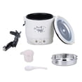 thumbnail image 1 of Wosthever Olla arrocera eléctrica pequeña de 1L multifunción para coche de viaje Electrodomésticos gato blanco 12V, 1 of 1