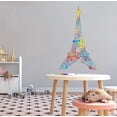 thumbnail image 2 of EIFFEL TOWER - Vinyl Multicolored Funky Art Eiffel Tower Decoration Paris France Famous Tourist Spot Design Adhesive Home Wall Decal Sticker - Kids Bedroom City Of Love Wall Art Décor 18" x 30", 2 of 3