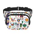 thumbnail image 1 of Disketp Alpaca Flower Riñonera de Doble Capa, Bolsa de Cintura Ajustable para Viajes, Correr y Senderismo, Riñonera Ligera para Hombre y Mujer, 1 of 9
