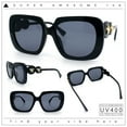 thumbnail image 2 of Womens Star Emblem Bold Luxury Mod Diva Rectangle Sunglasses All Black, 2 of 8