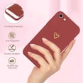 thumbnail image 3 of for iPhone SE Case 2022/2020, iPhone 8 iPhone 7 Case for Women Girls Silky Soft Protective Shockproof Silicone Phone Case with Cute Heart Design, Red, 3 of 13