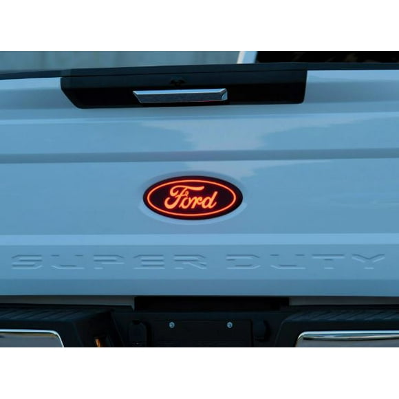 Putco Emblem 92752 LuminiX; Licensed FORD Logo; Red LED; Tailgate; Black; IP69K Rated; Plug And Play