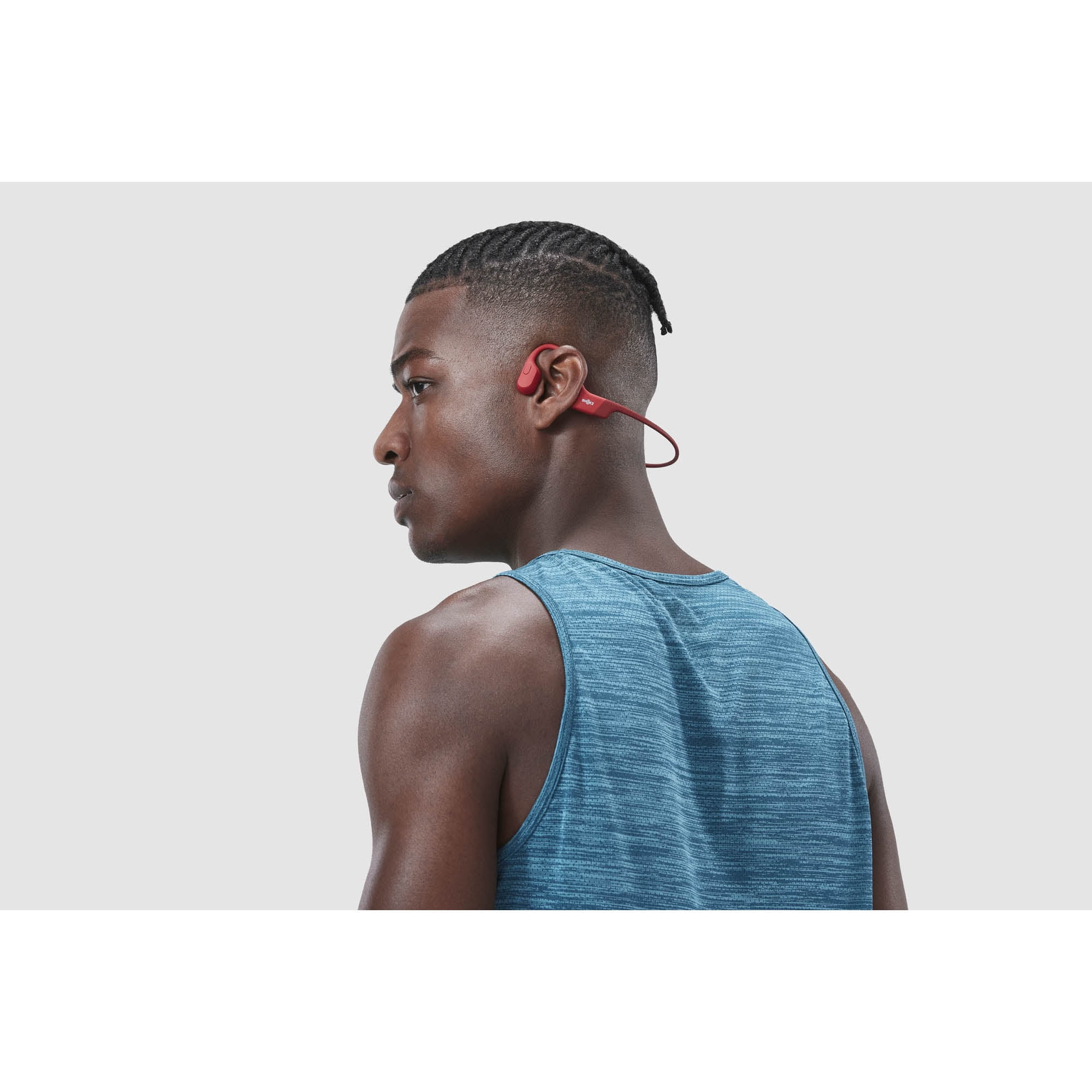 Shokz - OpenRun, Bone Conduction Sports Headphones, Red