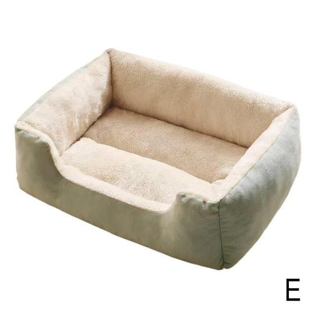 Plush Square Pet Bed -Cozy Sofa Design for Pets, Multiple Sizes and Colors Available, Easy to Clean, All-Season Comfort