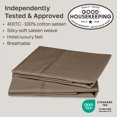 thumbnail image 2 of California Design Den Pillow Cases Standaard Set of 2 - 400 Thread Count, 100% Cotton, Soft Sateen, Fits both Standard / Queen Pillows - Mocha, 2 of 8