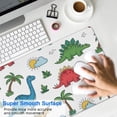 thumbnail image 4 of Long Mouse Pads for Desk,Green Dinosaurs with Ferns Simply Desk Mats on Top Of Desks, Desk Mouse Pad Extra Large with 3mm Non-Slip Base and Stitched Edge for Gaming,Office,Work,Home 31.5"x11.8", 4 of 6