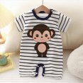 thumbnail image 3 of Gerichy Newborn Boy Clothes Newborn Onesies Kid Summer Thin 0 3 6 12 Months Baby Button Round Neck Short Sleeve Rompers, 3 of 7
