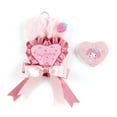 thumbnail image 2 of My Melody Bunny Rosette Keychain with Heart Shaped Pin Sanrio Japan, 2 of 6