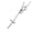 Silver, variant on Stainless Steel Gold Lariat Infinity Cross Necklace 17 Inch 1mm Lobster Clasp A215