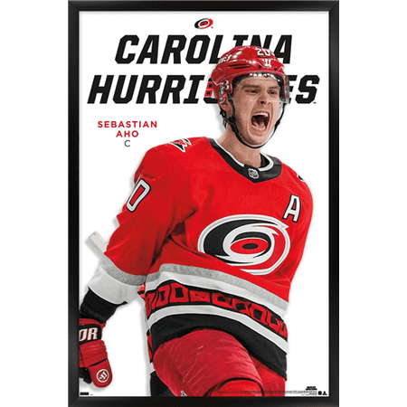 NHL Carolina Hurricanes – Sebastian Aho Feature Series 23 Wall Poster 14.725 x 22.375 Framed NHL Carolina Hurricanes – Sebastian Aho Feature Series 23 Wall Poster 14.725 x 22.375 Framed