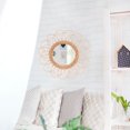 thumbnail image 4 of 1Pc Khaki Wall mounted Willow Weaving Makeup Mirror Decorative Home Accessory, 4 of 9