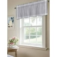 thumbnail image 4 of Solid Color Valances for Windows, Rod Pocket Kitchen Valance Curtains - Soft & Washable Small Window Treatment for Living Room, Bathroom, Grey 54x18inch, 1 Panel, 4 of 9