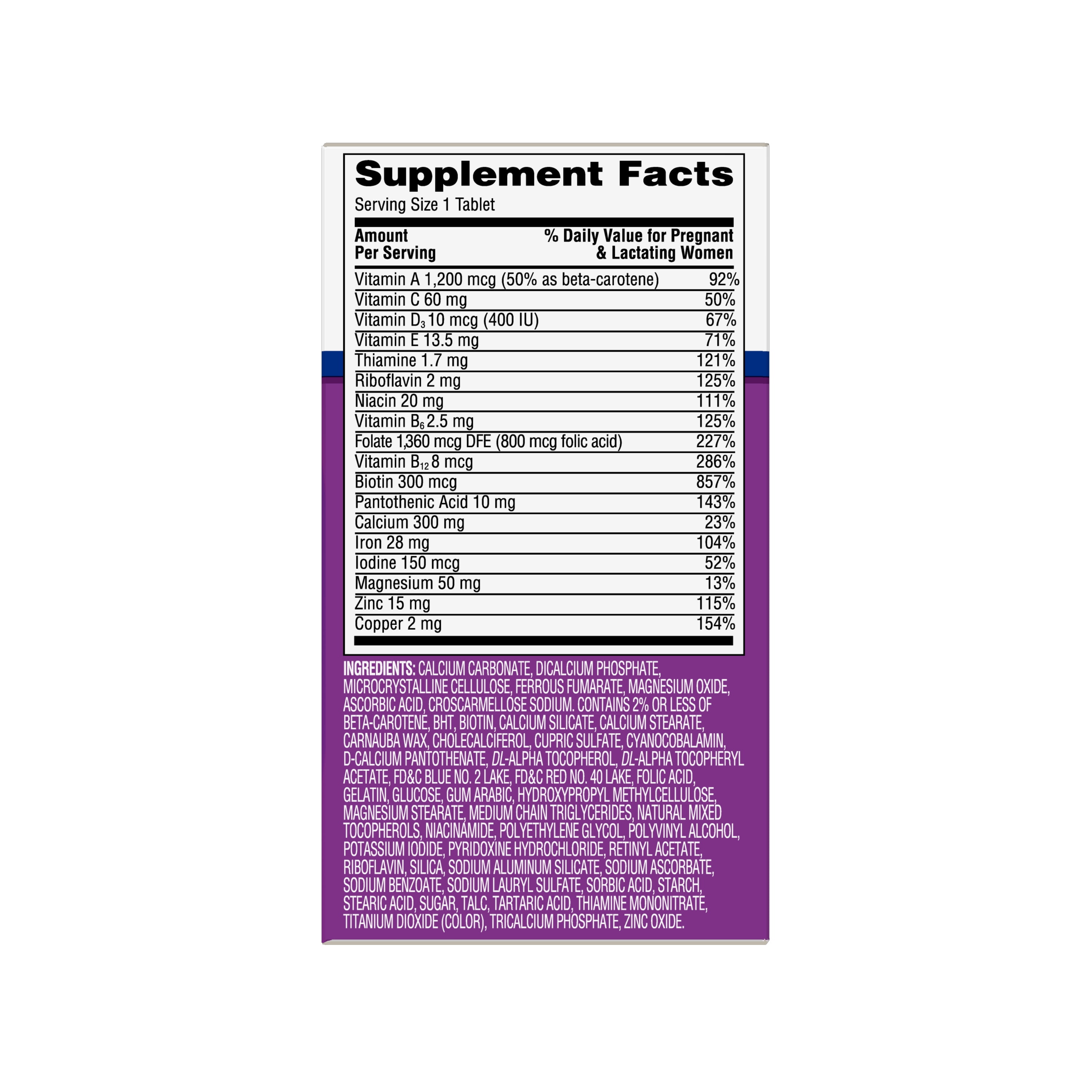 Equate Prenatal Vitamins Nutrition Facts Besto Blog