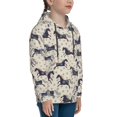 thumbnail image 3 of Uemuo Horse Pattern Hooded Sweatshirt for Youth Pullover with Kangaroo Pocket Trendy youth sweatshirt Casual Hoodie for Boys and Girls-X-Large, 3 of 6