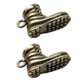 thumbnail image 1 of 2 piezas de cobre puro hecho a mano llavero colgante latón botas de tacón alto colgante (bronce), 1 of 4