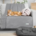 thumbnail image 6 of PetAmi Waterproof Dog Blanket For Medium Large Dogs, Pee Proof Pet Blanket Sherpa Fleece Couch Cover, Reversible Cat Throw Bed Sofa Protector, Soft Plush Washable Pad (Large 40x60, Light Gray), 6 of 7
