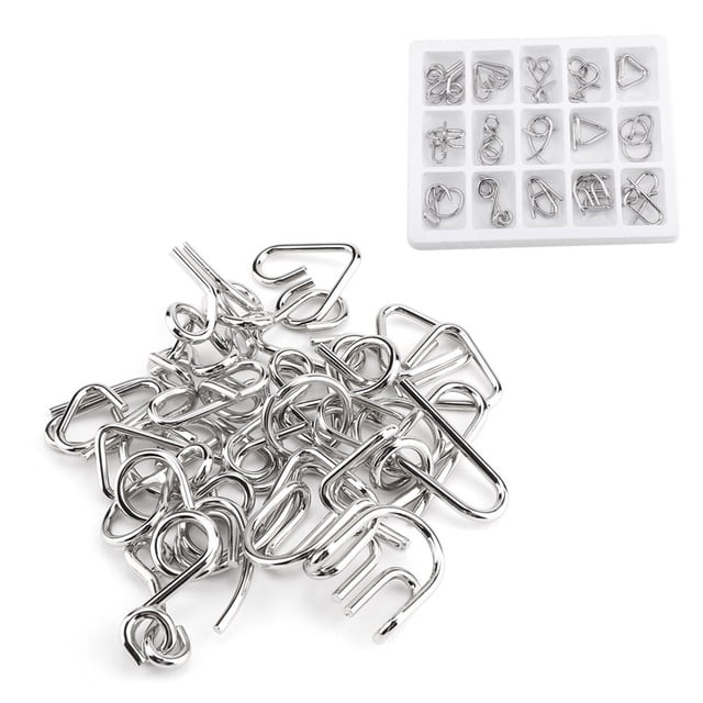 Rompecabeza de Alambre de Metal, Juego de Juguetes, Juegos Cerebales Divertidos, Rompecabezas Educativos IQ Mind para Niños y Adultos