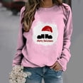 thumbnail image 2 of Top de suéter con estampado navideño de manga larga con cuello redondo para mujer primavera otoño Pompotops FGAJ9858, 2 of 5