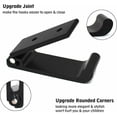 thumbnail image 2 of Perchero de pared plegable de aluminio de 4 piezas, percha multifuncional plegable con esquinas redondeadas para auriculares, mochilas, baño (plata noble), 2 of 5