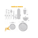thumbnail image 2 of 6 Personas Vajilla Juego Cocina Trigo Plato Tazas Kit 66pzs Xtellar blanco, 2 of 4