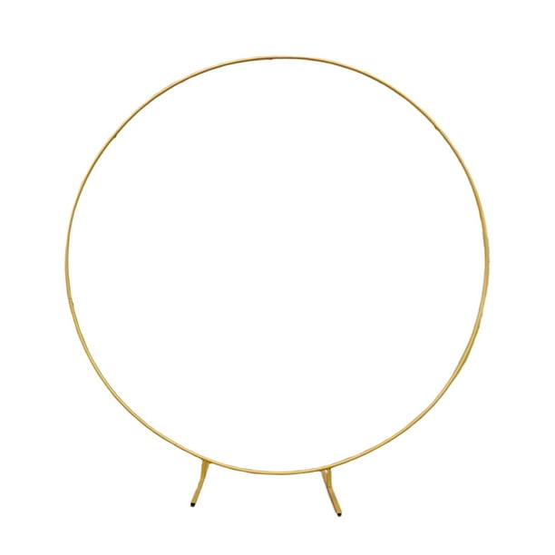 Marco de soporte de fondo circular con arco de boda engrosado para decoración de césped de fiesta Dorado