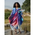 thumbnail image 2 of Edolynsa Kaftan Dresses for Swimewear Women Beach Maxi Dress Loose Mumu Dress Summer Outfits Bathing Suit Cover up Caftan top, 2 of 10